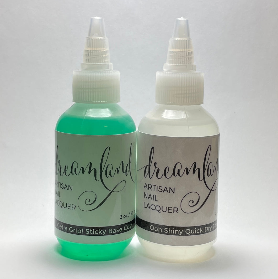 Get a Grip + Ooh Shiny Base and Top Coat Duo - 2oz / 60 ml Refill Bottles